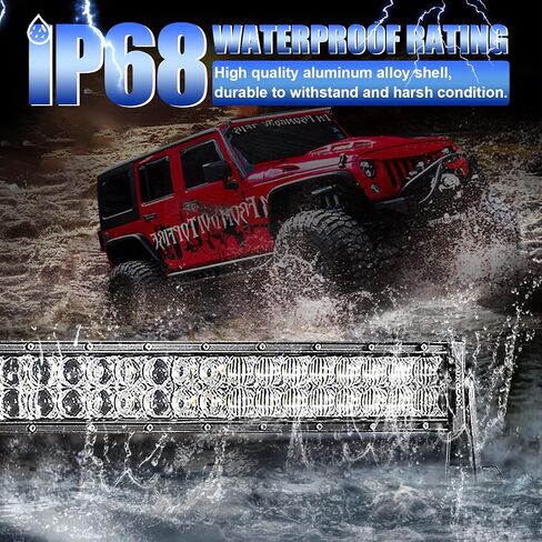 32 Inch LED Light Bar Curved, Auxbeam 180W Spot Flood Combo Beam Offroad Driving Lights with 5D Reflectors, 18000LM Off Road Fog Light with 12V DT Wiring Harness Kit for Jeep Pickup Trucks SUV ATV UTV in Saudi Arabia