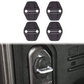 Voodonala for JL Door Lock Cover Buckle Decor Trim for 2018-2024 Jeep Wrangler JL 2Doors, for Jeep Gladiator JT 4XE 392, ABS Exterior Accessories, 4Pcs,2Doors,Matte Black