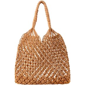 Beach Bag Tote Braided Handbag Women String Bag Summer Hobo Bag Travel Bag