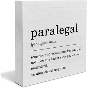 Paralegal Definition Wood Box Sign Decor Desk Sign Paralegal Wooden Box Block Sign Rustic Home Law Office Decoration Lawyer Birthday Graduation Gift