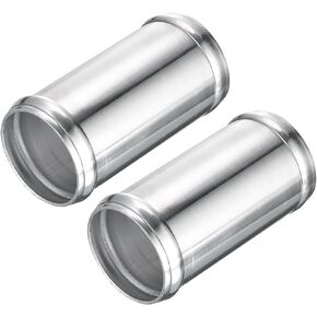 DMiotech 2Pack (57mm/2-1/4" OD x 51mm/2" ID) 6061 Aluminum Hose Joiner 4" Length Intercooler Pipe Connector Air Intake Tube with Bead Roll