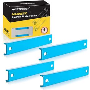 4 عبوات من مغناطيس لوحة الترخيص، حامل لوحة ترخيص مغناطيسي مطلي بالمطاط الفاخر، حامل درجة حرارة اختبار علامة العرض التوضيحي للوكلاء باللون الأسود للوحة ترخيص مغناطيس لموزع السيارات، لا يوجد خدش للسيارة in Kuwait