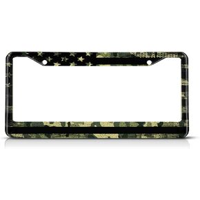 Beabes Hawaiian License Plate Frame Retro Tropical Car Frames, License Plates Holder， Leaves Hibiscus Flowers License Plate Cover Aluminum Metal Frames for Women Men Auto Decoration