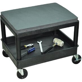 LUXOR MS21-B Mobile Mechanic's Seat - Black in Saudi Arabia