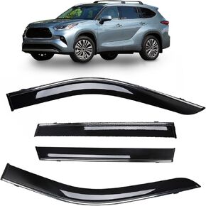 4-Pcs Tape-on Side Window Window Visor Deflectors Rain Guards for Jeep Cherokee 2014-2023 Smoke Tinted Vent Deflector, Window Visor,94981