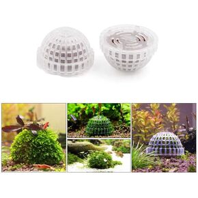 Dahszhi 2Pcs Plastic Aquarium Shrimp Fish Tank Moss Ball Holder Plant Shaping Filter(G6.71)