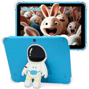 64GB 10.1 Inch Kids Tablet Android Tablet for Kids 2GB+64GB Toddler Tablet APP Preinstalled & Parent Control IWWA Kids Education Tablet with WiFi, Dual Camera, Bluetooth, Kid-Proof Case