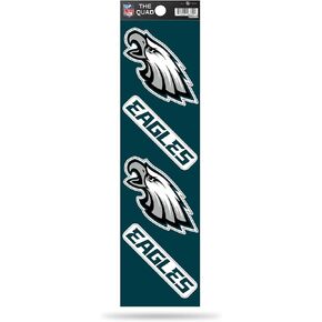 Rico Industries NFL Football Philadelphia Eagles 3" x 12" Quad Decal - (4) Decals, White