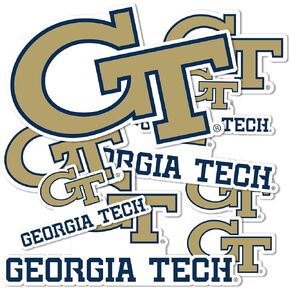 Georgia Tech Sticker Yellow Jackets GT Institute of Technology Stickers Vinyl Decals Laptop Water Bottle Car Scrapbook T1 (Type 1-1)