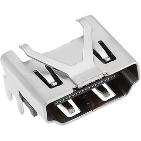 The Lord of the Tools HDMI Port Socket Interface Connector Replacement Compatible with PS4 Slim/PRO Aluminum HDMI Slim Port Socket Electronic Accessories Silver
