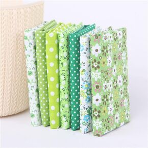 7Pcs Top Green Cotton Craft Fabric Bundle Squares Patchwork DIY Sewing Scrapbooking Quilting Floral Dot Pattern Craft and Hobby Fabric 10" x 10" (25cm x 25cm) in Saudi Arabia