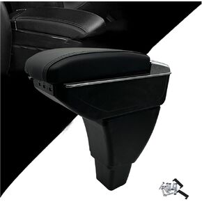 صندوق مسند الذراع لسيارة Toyota bB Scion xB 2004 2005 2006 وحدة تحكم مركزية أمامية مزدوجة الطبقة جلد أسود مع شحن 7 منافذ USB in Kuwait