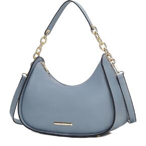 MKF Collection Shoulder Bag for Women, Vegan Leather Hobo Crossover Fashion Handbag Purse