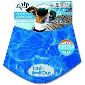 ALL FOR PAWS Cooling Neck Wraps for Dogs,Ice Dog Bandanas,Dog Cooling Dog Bandana,Chill Out Blue Dog Collar Dog Collar Cat Collar,Neck Cooler,Neck Cooling