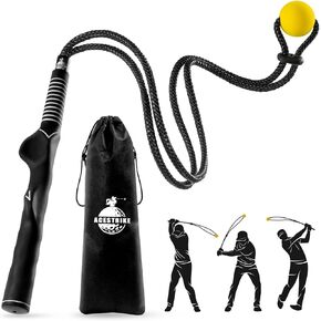 Golf Swing Training Aid, Golf Swing Pracice Rope, Rope Trainer Equipment Improve Swing Speed Lagging Rhythm, Golf Warm-Up Exercise for Strength and Training Arm for Golf Beginner