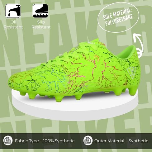 Vizari Zodiac Firm Ground Soccer Cleats - Kids Soccer Shoes with Excellent Traction, Grip, and Comfort - Durable, Lightweight & Breathable Youth Soccer Cleats - Unisex Soccer Cleats for Boys & Girls in Saudi Arabia