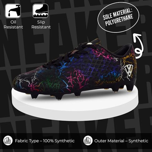 Vizari Zodiac Firm Ground Soccer Cleats - Kids Soccer Shoes with Excellent Traction, Grip, and Comfort - Durable, Lightweight & Breathable Youth Soccer Cleats - Unisex Soccer Cleats for Boys & Girls in Saudi Arabia