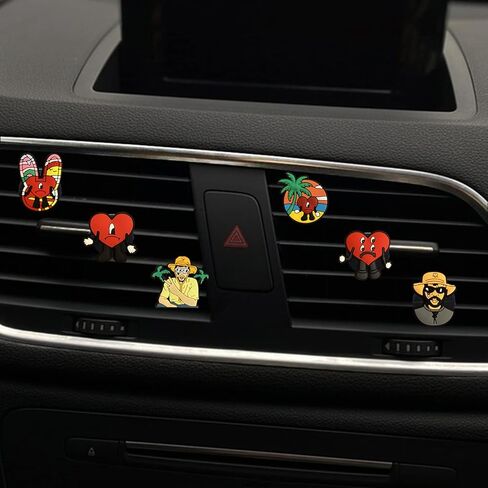 مقاطع تنفيس الهواء الأرنب السيئ، 6 قطع لطيف الأرنب الهيب هوب معطرات الهواء تنفيس كليب مضحك سيارة تكييف الهواء منفذ كليب سيارة الديكور ديكور السيارة الداخلي اكسسوارات السيارات للنساء الرجال in Kuwait