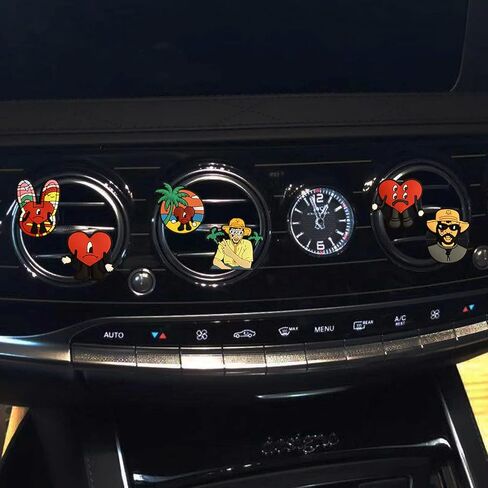 مقاطع تنفيس الهواء الأرنب السيئ، 6 قطع لطيف الأرنب الهيب هوب معطرات الهواء تنفيس كليب مضحك سيارة تكييف الهواء منفذ كليب سيارة الديكور ديكور السيارة الداخلي اكسسوارات السيارات للنساء الرجال in Kuwait