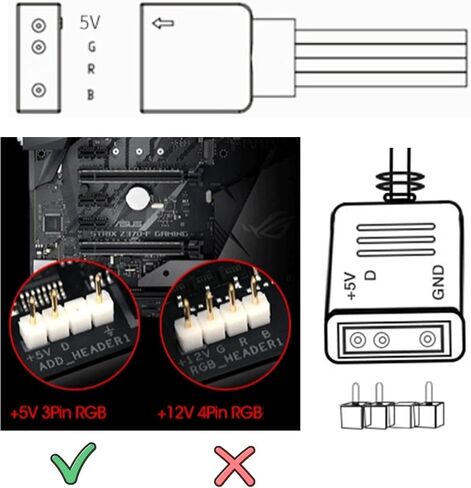 2-Pack 1-to-1 ARGB Extension Cable, White 5V 3-Pin Female to Female ARGB Addressable RGB Adapter Cable, ARGB LED Sync Cable for Extend PC Computer ARGB Fans Or ARGB LED Lights, 11.8 Inches in Kuwait