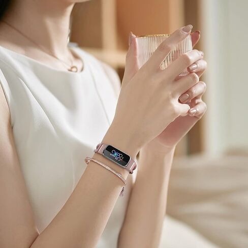 عصابات FitTurn Bling متوافقة مع حزام معصم معدني Fitbit Luxe مع الماس للنساء والفتيات من الفولاذ المقاوم للصدأ غير اللامع لسوار زينة لتتبع اللياقة البدنية الفاخر in Saudi Arabia