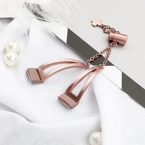 عصابات FitTurn Bling متوافقة مع حزام معصم معدني Fitbit Luxe مع الماس للنساء والفتيات من الفولاذ المقاوم للصدأ غير اللامع لسوار زينة لتتبع اللياقة البدنية الفاخر in Saudi Arabia