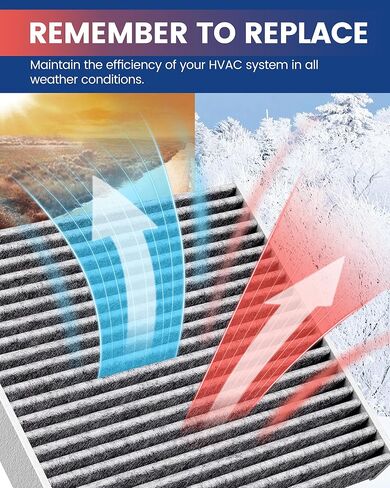 فلتر هواء المقصورة مع الكربون المنشط وصودا الخبز، بديل لـ CP285، CF10285، تويوتا، ليكسوس، سيون in Kuwait