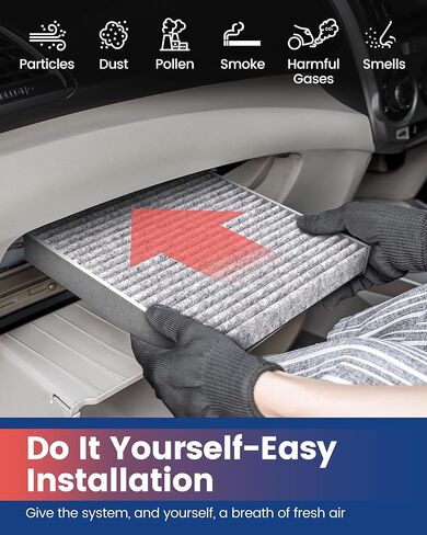 فلتر هواء المقصورة مع الكربون المنشط وصودا الخبز، بديل لـ CP285، CF10285، تويوتا، ليكسوس، سيون in Kuwait