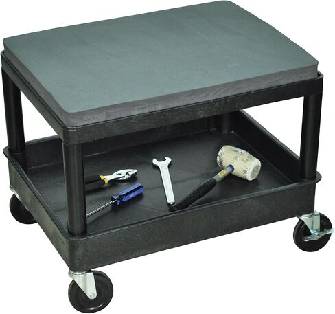 LUXOR MS21-B Mobile Mechanic's Seat - Black in Saudi Arabia