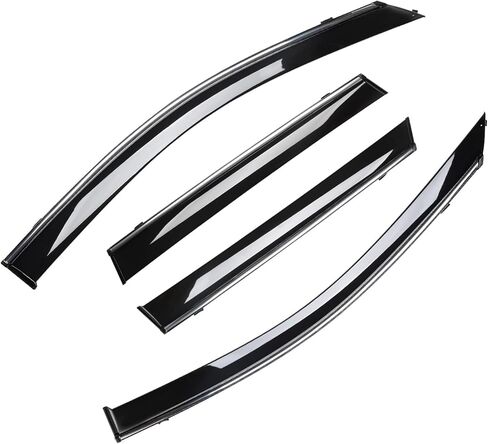 4-Pcs Tape-on Side Window Window Visor Deflectors Rain Guards for Jeep Cherokee 2014-2023 Smoke Tinted Vent Deflector, Window Visor,94981 in Saudi Arabia