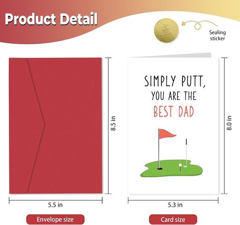 Heollaok Funny Father's Day Card from Daughter Son, Father's Day Gift, Humor Father's Day Card for Dad, Please Accept This Father's Day Card As A Token Of My Poverty in Kuwait