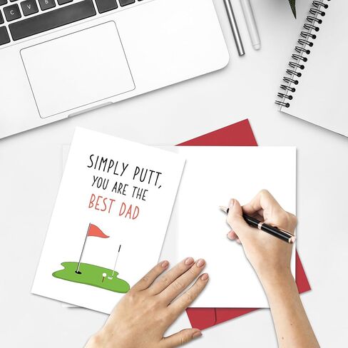 Heollaok Funny Father's Day Card from Daughter Son, Father's Day Gift, Humor Father's Day Card for Dad, Please Accept This Father's Day Card As A Token Of My Poverty in Kuwait