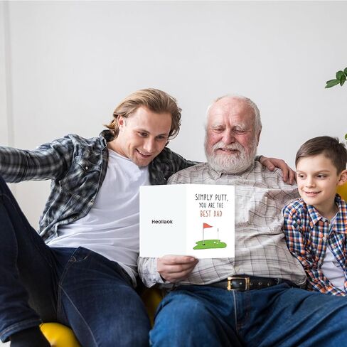 Heollaok Funny Father's Day Card from Daughter Son, Father's Day Gift, Humor Father's Day Card for Dad, Please Accept This Father's Day Card As A Token Of My Poverty in Kuwait