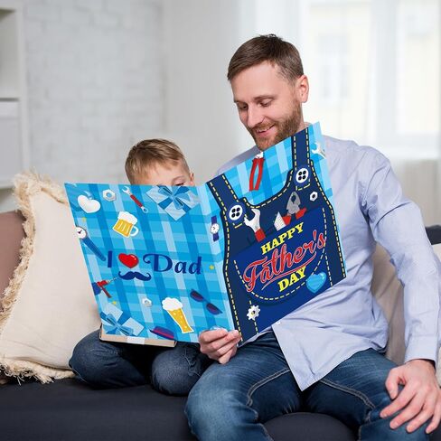 Happy Father's Day Card Jumbo Fathers Day Card with Envelope Big Fathers Day Card for Dad from Son or Daughter fathers day Express Your Love Signature Card greeting card Giant Shaped Jumbo Card Large 14 x 21.26 inch in Saudi Arabia
