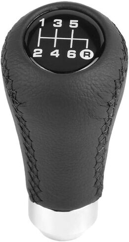 Car Gear Shift Knob ,Universal Car Vehicle 6 Speed Gear Shift Knob PU Shifter Stick with 3 Hoses(Black) in Saudi Arabia