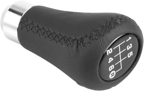 Car Gear Shift Knob ,Universal Car Vehicle 6 Speed Gear Shift Knob PU Shifter Stick with 3 Hoses(Black) in Saudi Arabia