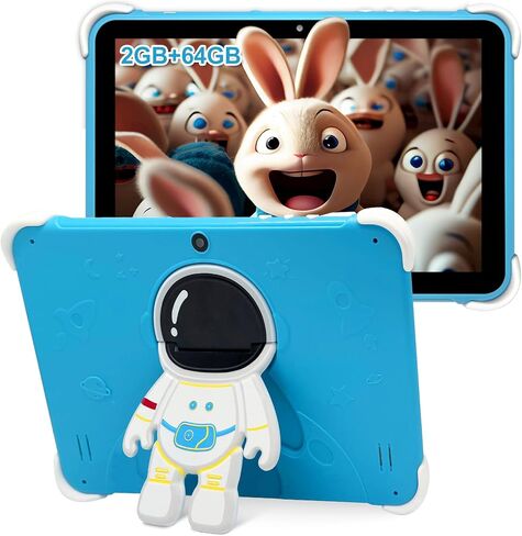 64GB 10.1 Inch Kids Tablet Android Tablet for Kids 2GB+64GB Toddler Tablet APP Preinstalled & Parent Control IWWA Kids Education Tablet with WiFi, Dual Camera, Bluetooth, Kid-Proof Case in Saudi Arabia