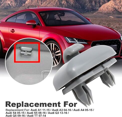 2 Pcs Interior Sun Visor Clips Replacement for Audi A1 A3 A4 A5 Q3 Q5 S3 S4 S5 TT, Base Makeup Mirror Fixing Bracket Parts # 8E0 857 562 in Saudi Arabia