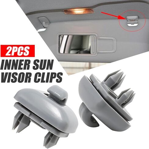 2 Pcs Interior Sun Visor Clips Replacement for Audi A1 A3 A4 A5 Q3 Q5 S3 S4 S5 TT, Base Makeup Mirror Fixing Bracket Parts # 8E0 857 562 in Saudi Arabia