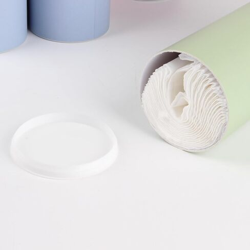 علبة مناديل سيارة دائرية مكونة من 8 عبوات، حامل مناديل السيارة مع مجموعة مناديل الوجه، حامل مناسب لحامل أكواب السيارة، صندوق مناديل صغير للاستخدام المنزلي، مناسب للسيارة والحمام والمكتب in Kuwait