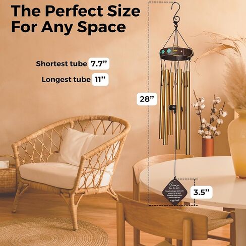 Pet Memorial Wind Chimes Metal Collar for Dogs & Cats, 28" Dog Memorial Wind Chime, Dog Sympathy Gifts, Personalized Dog Memorial Gifts, Pet Loss Gifts, Dog Wind Chimes Memorial (Gold/Mint) in Saudi Arabia