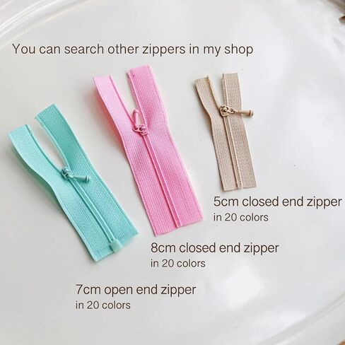 8cm/3.1" Tiny Multi Color Zippers, Micro Mini Zippers, Doll Clothes Zippers, Perfect for Doll Sewing Clothes Projects (5PCS) in Saudi Arabia