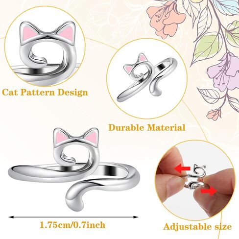 9 Pcs Crochet Ring for Finger Adjustable Knitting Crochet Tension Loop Accessories Metal Yarn Guide Finger Holder Rings for DIY Crafts, Knitting & Crochet Supplies in Saudi Arabia