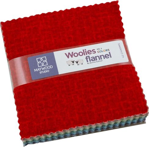 بوني سوليفان Woolies Flannel Colors Vol. 2 مجموعة ساحرة 42 مربعًا مقاس 5 بوصات من Maywood Studio in Kuwait