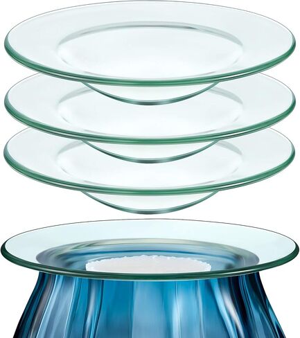 Replacement Oil Warmer Dish Round Glass Dish Wax Melt Candle Warmer Bowl Plate Lid Tray for Aroma Therapy Lamp Electric Lamps Oil and Tart Warmers (4 Pieces,4.5 Inches) in Saudi Arabia