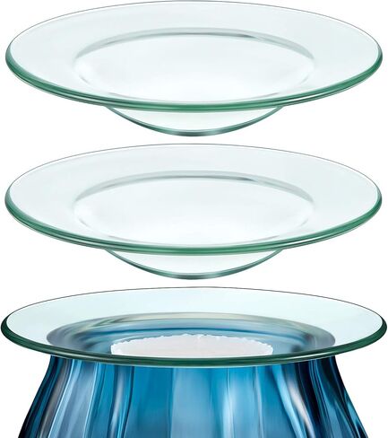 Replacement Oil Warmer Dish Round Glass Dish Wax Melt Candle Warmer Bowl Plate Lid Tray for Aroma Therapy Lamp Electric Lamps Oil and Tart Warmers (4 Pieces,4.5 Inches) in Saudi Arabia
