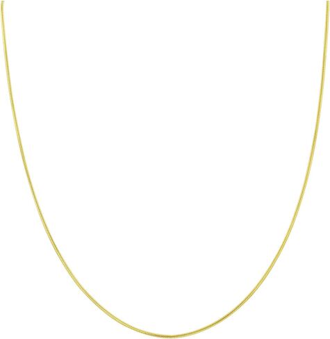 Gem Avenue ذهب عيار 14 قيراط فوق قلادة من الفضة الإسترليني الإيطالية من الفضة الإسترليني مقاس 1 مم على شكل ثعبان مقطوعة بالألماس in Kuwait
