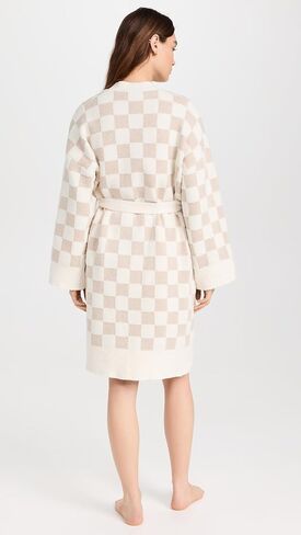 Barefoot Dreams Women's CozyCotton Checkered Robe in Saudi Arabia