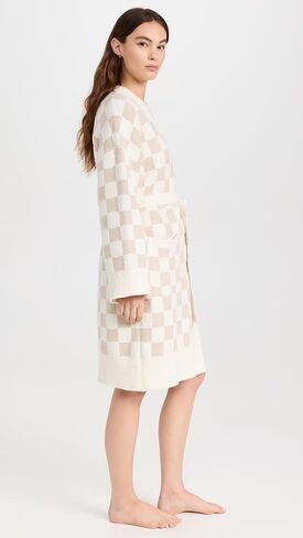 Barefoot Dreams Women's CozyCotton Checkered Robe in Saudi Arabia