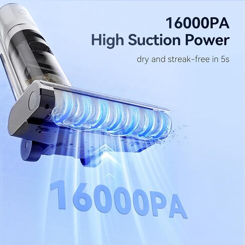 W10 16KPA Cordless Wet Dry Vacuum Cleaner with Self Cleaning, Vacuum and Mop, All in One Low Noise Mop Vacuum Cleaner with Dual Sided Cleaning for Hard Floor, Area Rugs, 8.8 lbs in Saudi Arabia